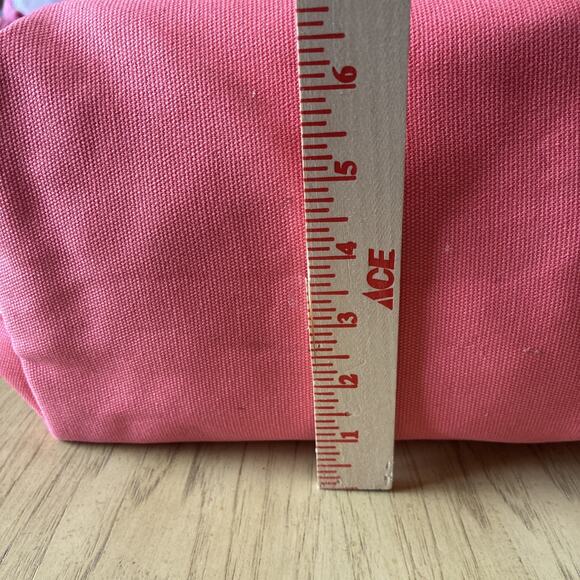 Lands End Boat Tote Large Canvas Bag 6 Pocket Pink Flamingo Embroidered Beach - Picture 8 of 11